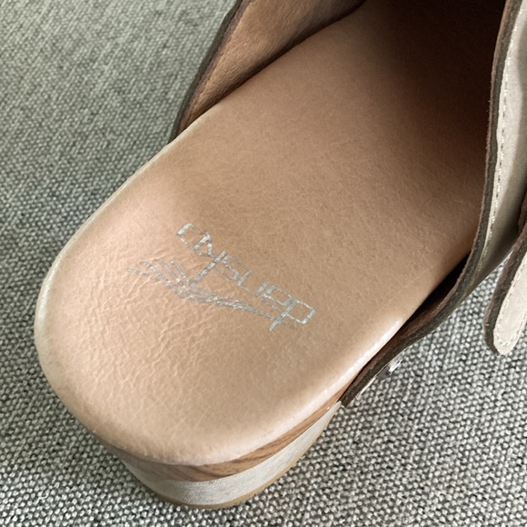 Dansko Women's Beige Buckle Mules - Picture 7 of 11